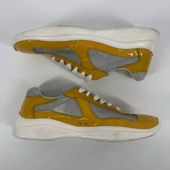 Prada America's Cup Yellow Patent Leather Sneakers Prada Size 9 / US 10M - Picture 3 of 8